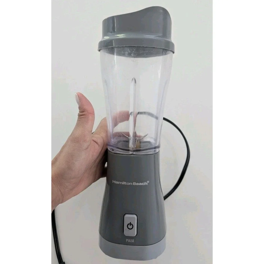 Hamilton Beach Pulse Electric Personal Blender With Travel Lid Grey